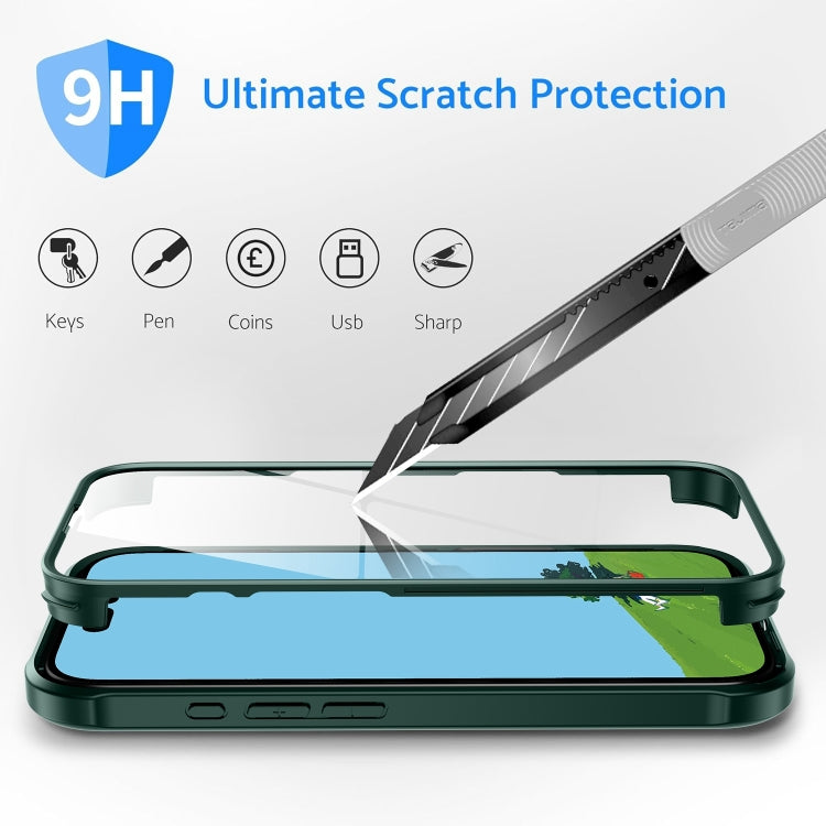 For iPhone 16 Double-sided Plastic Glass Phone Protective Case(Black) - iPhone 16 Cases by PMC TechLife | Online Shopping South Africa | PMC TechLife | Buy Now Pay Later Mobicred