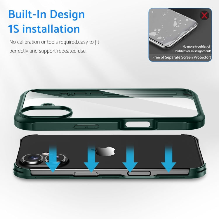 For iPhone 16 Double-sided Plastic Glass Phone Protective Case(Black) - iPhone 16 Cases by PMC TechLife | Online Shopping South Africa | PMC TechLife | Buy Now Pay Later Mobicred