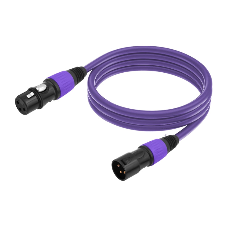JC1015 XLR 3pin Male to Female Audio Cable, Length:10m(Purple) - Microphone Audio Cable & Connector by PMC TechLife | Online Shopping South Africa | PMC TechLife | Buy Now Pay Later Mobicred