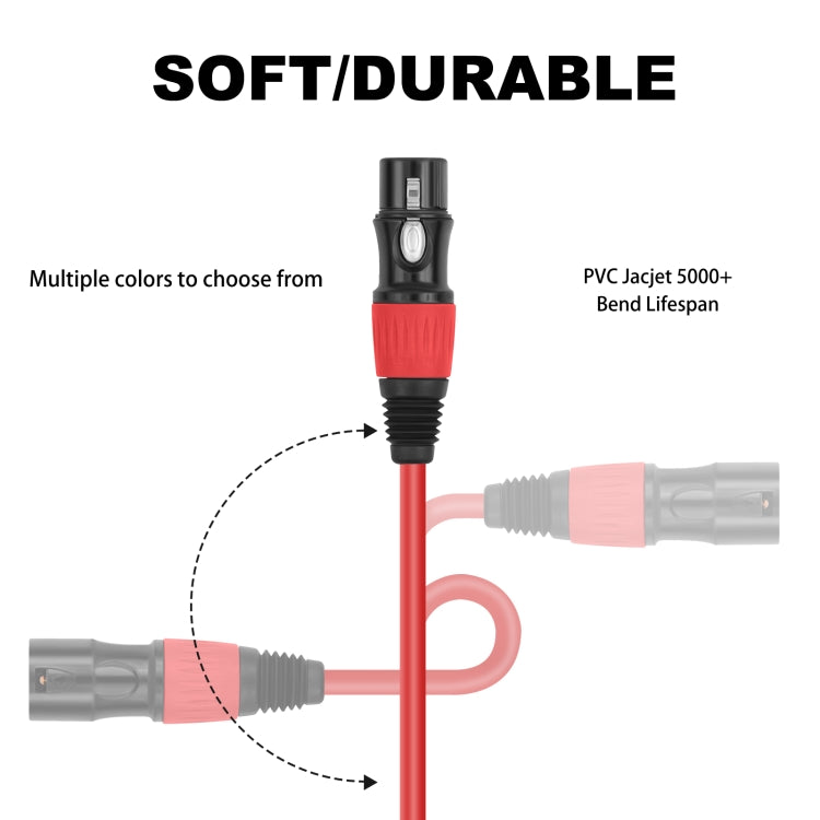 JC1015 XLR 3pin Male to Female Audio Cable, Length:10m(Black) - Microphone Audio Cable & Connector by PMC TechLife | Online Shopping South Africa | PMC TechLife | Buy Now Pay Later Mobicred