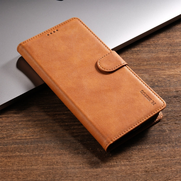 For Motorola Moto G Play 2024 N.BEKUS CSJ-P1 Solid Color Leather Phone Case(Brown) - free shipping - PMC Jewellery - Order now!