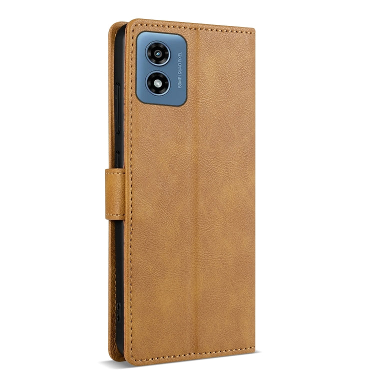 For Motorola Moto G Play 2024 N.BEKUS CSJ-P1 Solid Color Leather Phone Case(Brown) - free shipping - PMC Jewellery - Order now!
