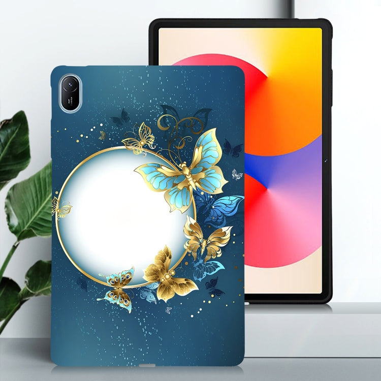 For Huawei MatePad SE 11 2024 Color Painting Pattern Smart Tablet TPU Case(Butterfly Circle) - Huawei by PMC Jewellery | Online Shopping South Africa | PMC Jewellery | Buy Now Pay Later Mobicred