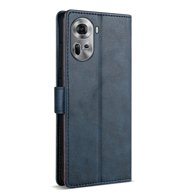For OPPO Reno11 Pro 5G Global N.BEKUS CSJ-P1 Solid Color Leather Phone Case(Blue) - OPPO Cases by N.BEKUS | Online Shopping South Africa | PMC Jewellery | Buy Now Pay Later Mobicred