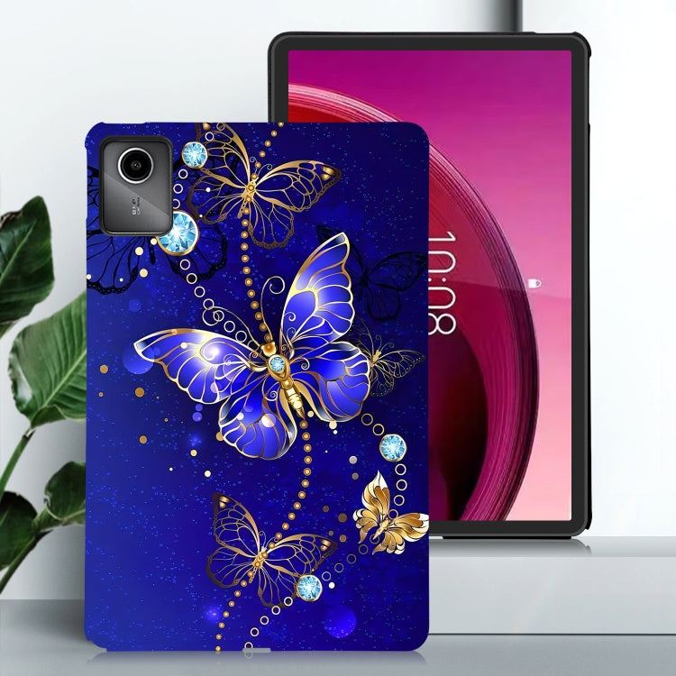 For Lenovo Tab M11 / Xiaoxin Pad 2024 Color Painting Pattern Smart Tablet TPU Case(Blue Butterfly) - Lenovo by PMC Jewellery | Online Shopping South Africa | PMC Jewellery | Buy Now Pay Later Mobicred
