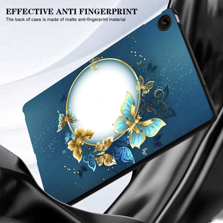 For Lenovo Tab M11 / Xiaoxin Pad 2024 Color Painting Pattern Smart Tablet TPU Case(Butterfly Circle) - Lenovo by PMC Jewellery | Online Shopping South Africa | PMC Jewellery | Buy Now Pay Later Mobicred