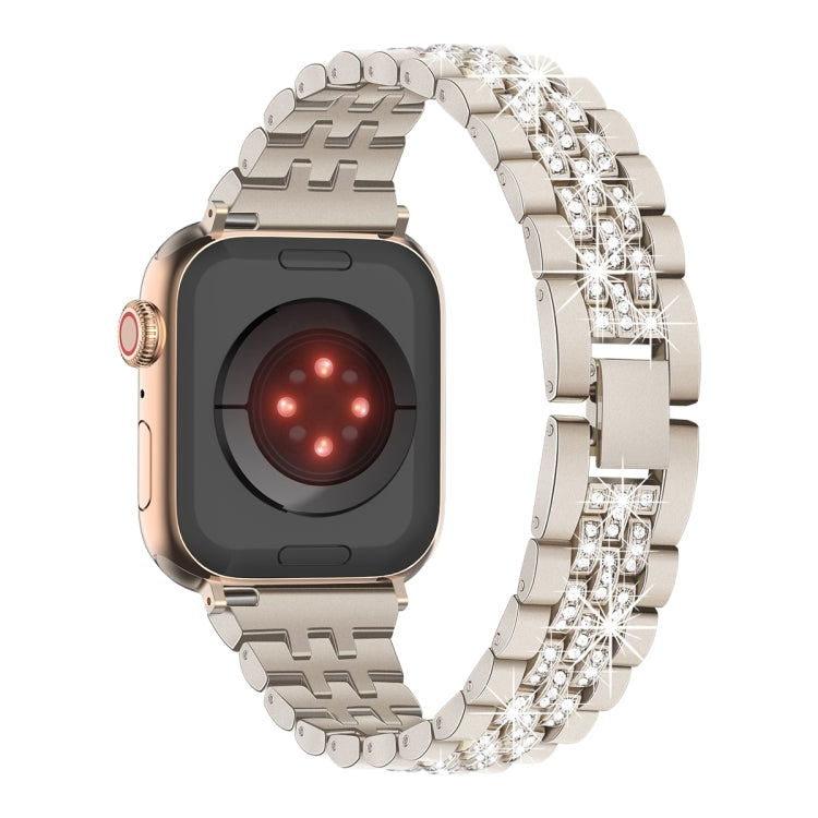 For Apple Watch SE 2023 44mm Bling Diamond Chain Metal Watch Band(Starlight) - free shipping - PMc TechLife - Order now!