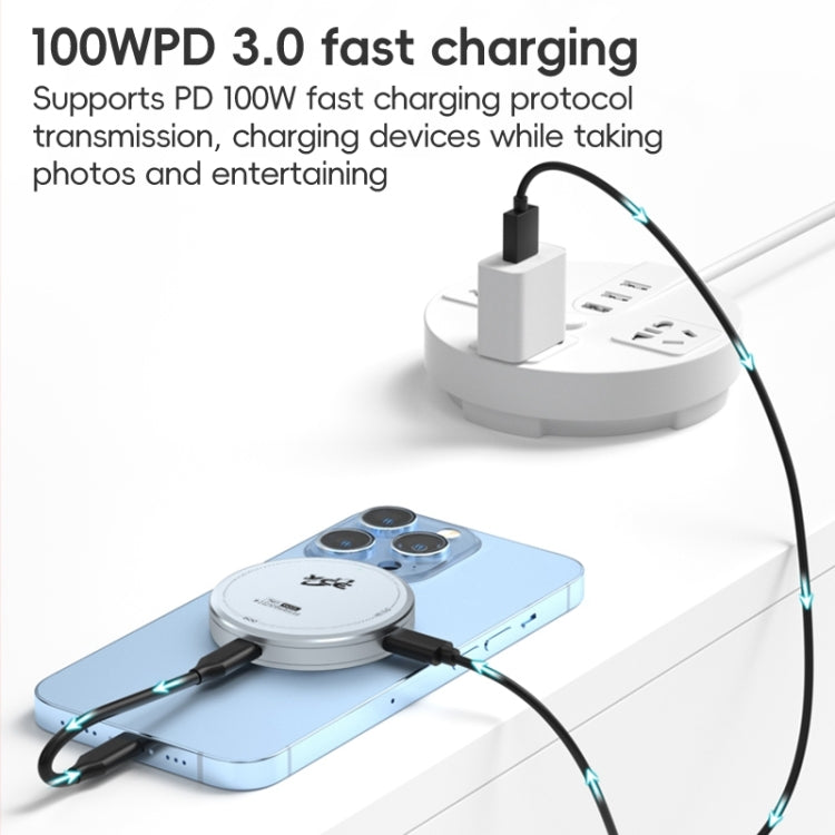 YCE-V195C USB-C / Type-C to M.2 NVMe + PD 3.0 Magnetic Hard Drive Enclosure(Grey) - HDD Enclosure by PMC Jewellery | Online Shopping South Africa | PMC Jewellery | Buy Now Pay Later Mobicred