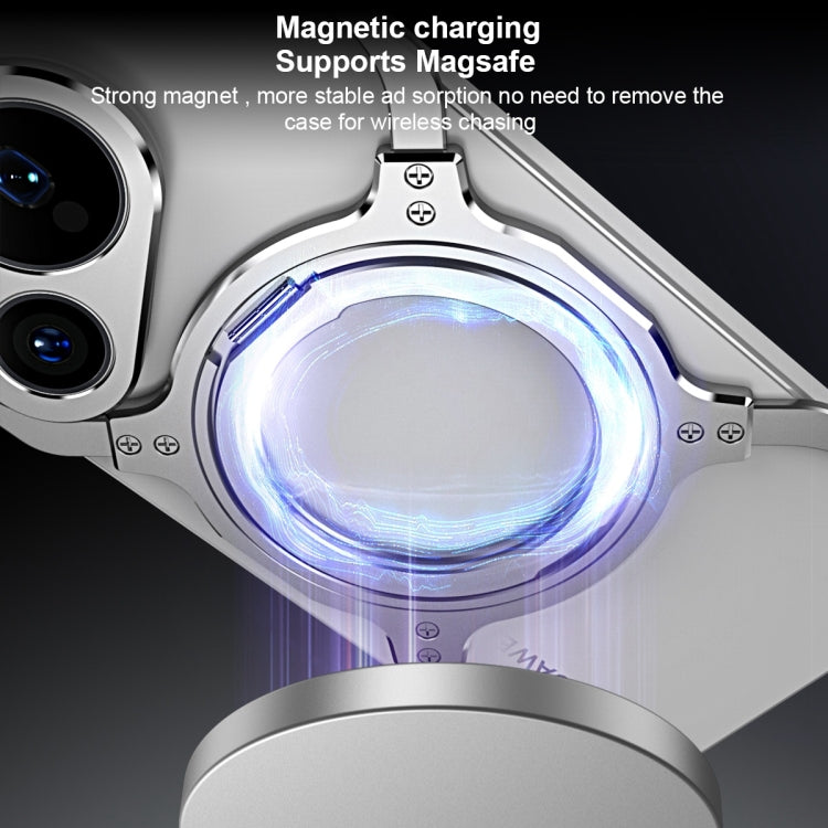 For Huawei Pura 70 Mechanical Arm Borderless MagSafe Holder Metal Phone Case(Silver) - Huawei Cases by PMC Jewellery | Online Shopping South Africa | PMC Jewellery | Buy Now Pay Later Mobicred