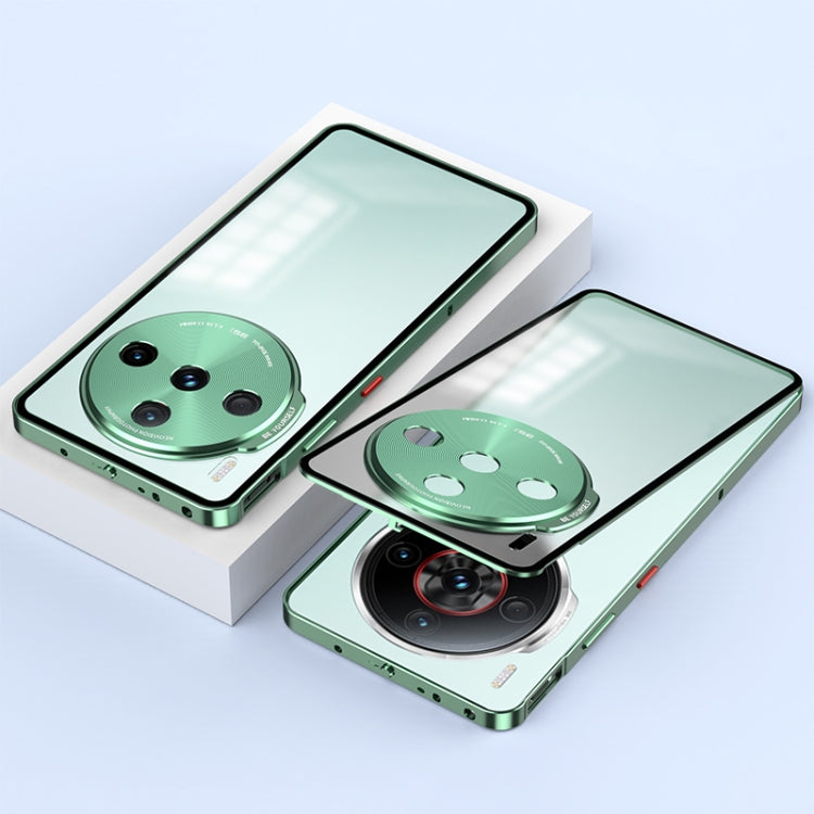 For ZTE nubia Z60S Pro Snap Buckle Metal Frame Frosted Phone Case(Green) - ZTE Cases by PMC TechLife | Online Shopping South Africa | PMC TechLife | Buy Now Pay Later Mobicred