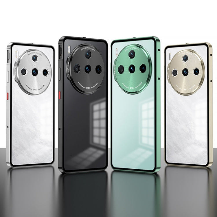 For ZTE nubia Z60S Pro Snap Buckle Metal Frame Frosted Phone Case(Silver) - ZTE Cases by PMC TechLife | Online Shopping South Africa | PMC TechLife | Buy Now Pay Later Mobicred