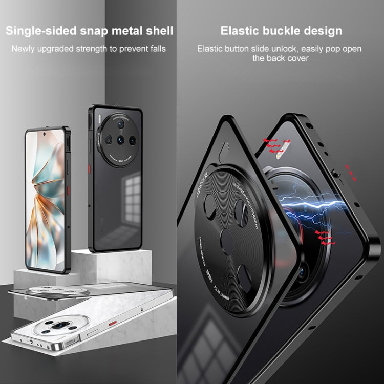 For ZTE nubia Z60S Pro Snap Buckle Metal Frame Frosted Phone Case(Silver) - ZTE Cases by PMC TechLife | Online Shopping South Africa | PMC TechLife | Buy Now Pay Later Mobicred