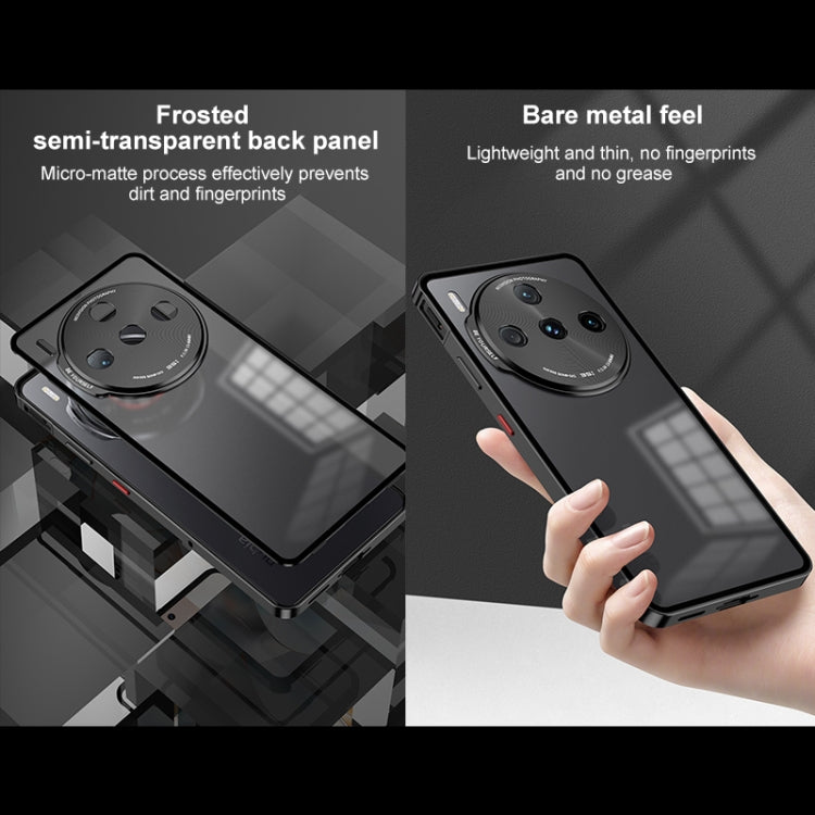 For ZTE nubia Z60S Pro Snap Buckle Metal Frame Frosted Phone Case(Black) - ZTE Cases by PMC TechLife | Online Shopping South Africa | PMC TechLife | Buy Now Pay Later Mobicred