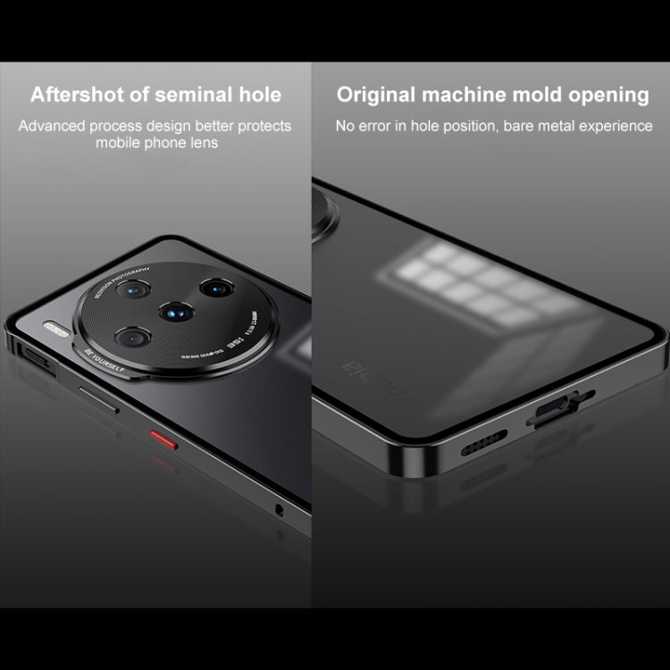 For ZTE nubia Z60S Pro Snap Buckle Metal Frame Frosted Phone Case(Silver) - ZTE Cases by PMC TechLife | Online Shopping South Africa | PMC TechLife | Buy Now Pay Later Mobicred