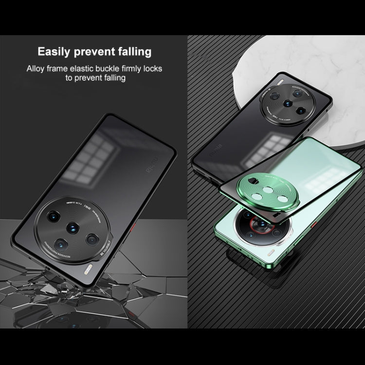 For ZTE nubia Z60S Pro Snap Buckle Metal Frame Frosted Phone Case(Green) - ZTE Cases by PMC TechLife | Online Shopping South Africa | PMC TechLife | Buy Now Pay Later Mobicred
