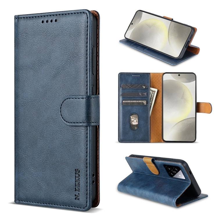For Xiaomi 14 N.BEKUS CSJ-P1 Solid Color Leather Phone Case(Blue) - free shipping - PMC Jewellery - Order now!