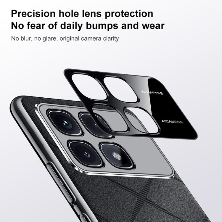 For Redmi K70 / K70 Pro Plain Leather PC Phone Case(Black) - Xiaomi Cases by PMC Jewellery | Online Shopping South Africa | PMC Jewellery | Buy Now Pay Later Mobicred