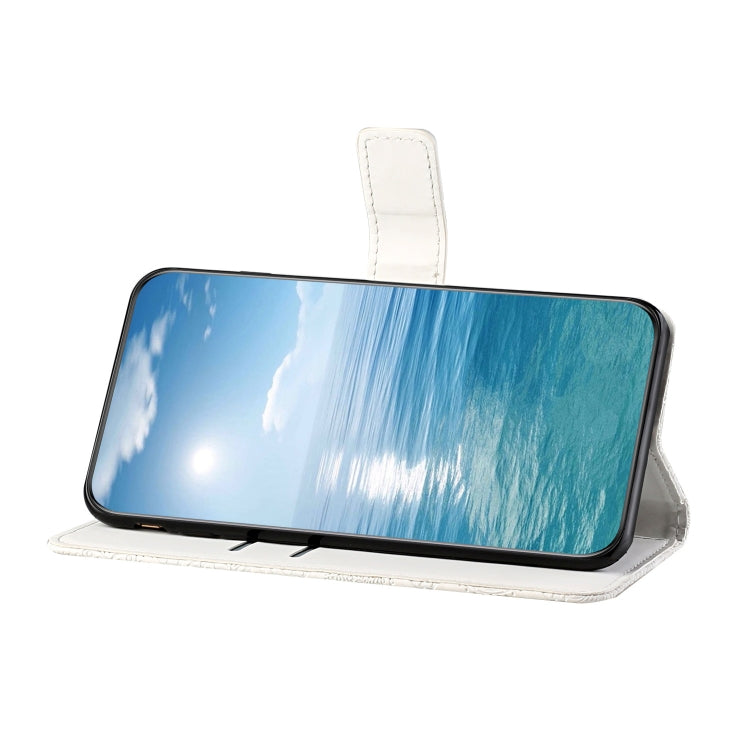 For Samsung Galaxy S25 Ultra 5G Ethnic Style Embossed Pattern Leather Phone Case(White) - Galaxy S25 Ultra 5G Cases by PMC Jewellery | Online Shopping South Africa | PMC Jewellery | Buy Now Pay Later Mobicred