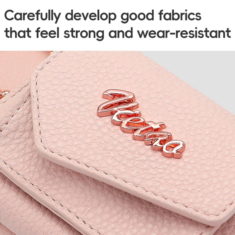 For iPhone 15 Pro Max VIETAO Ring Holder Wallet PU Phone Case with Lanyard(Pink) - free shipping - PMC Jewellery - Order now!