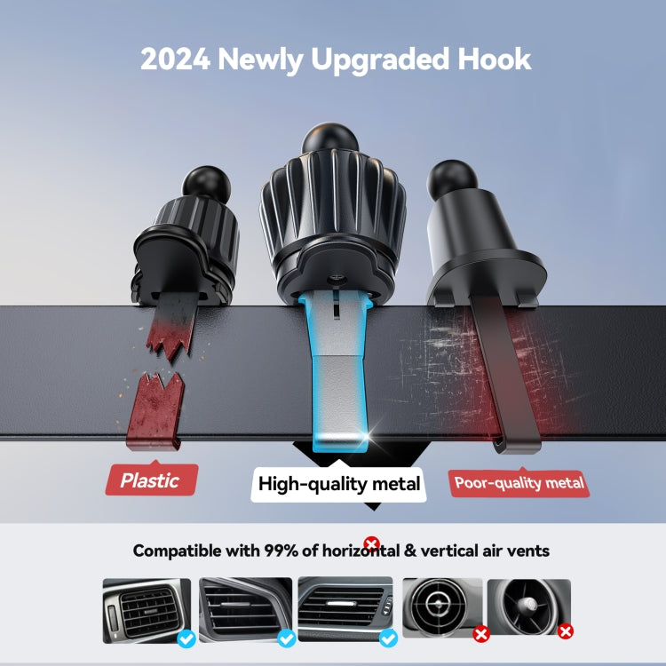 JOYROOM JR-ZS409 Magnetic Car Air Vent Phone Wireless Charging Mount(Black) - free shipping - PMC Jewellery - Order now!