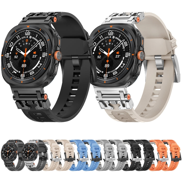 For Samsung Galaxy Watch UItra 47mm Armor TPU Sports Watch Band(Light Blue Silver) - free shipping - PMC TechLife - Order now!