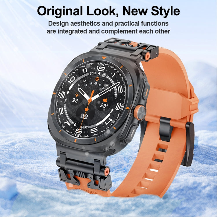 For Samsung Galaxy Watch UItra 47mm Armor TPU Sports Watch Band(Grey Silver) - free shipping - PMC TechLife - Order now!