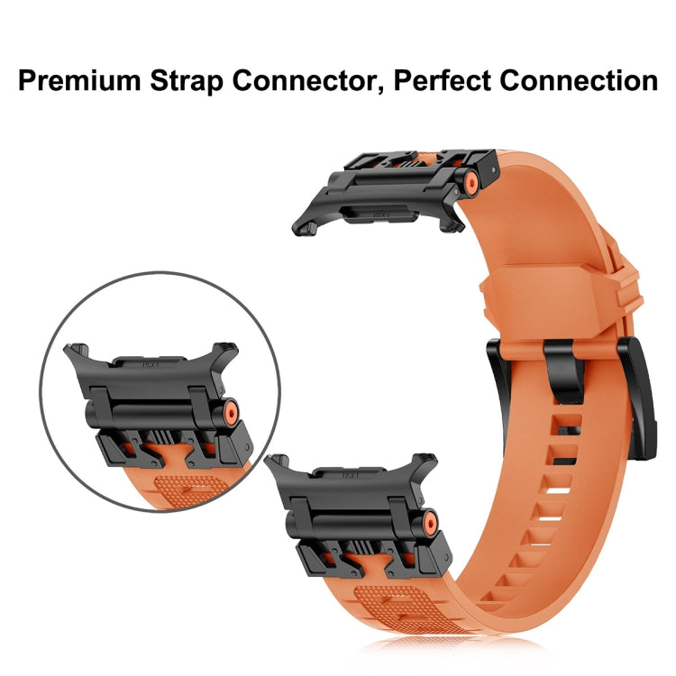 For Samsung Galaxy Watch UItra 47mm Armor TPU Sports Watch Band(Orange Silver) - free shipping - PMC TechLife - Order now!