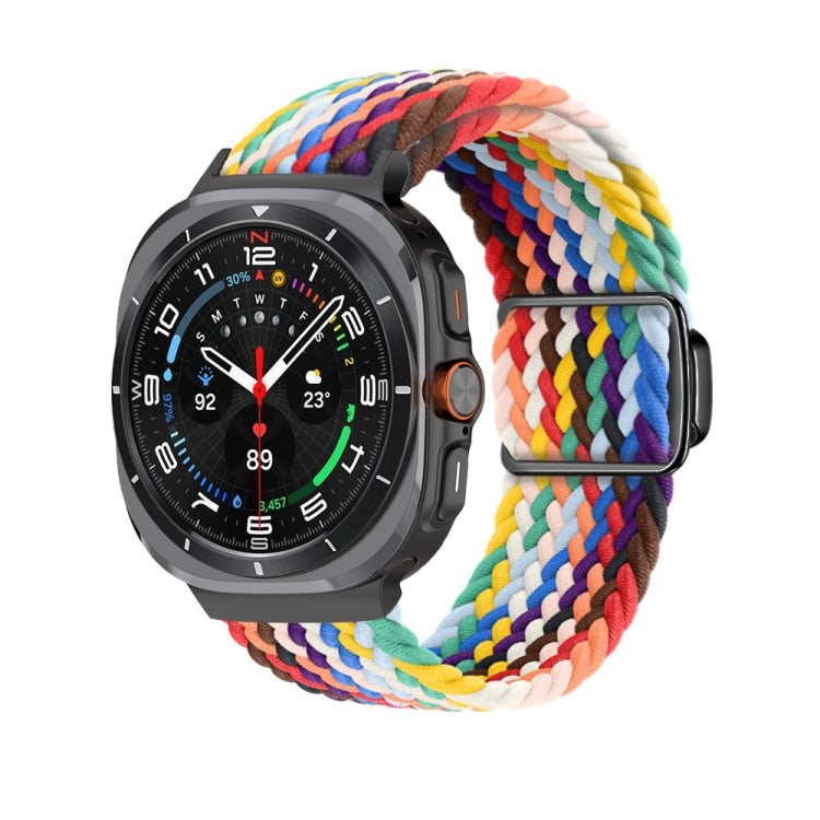 For Samsung Galaxy Watch Ultra 47mm Nylon Loop Magnetic Buckle Watch Band(Official Rainbow) - free shipping - PMC Jewellery - Order now!