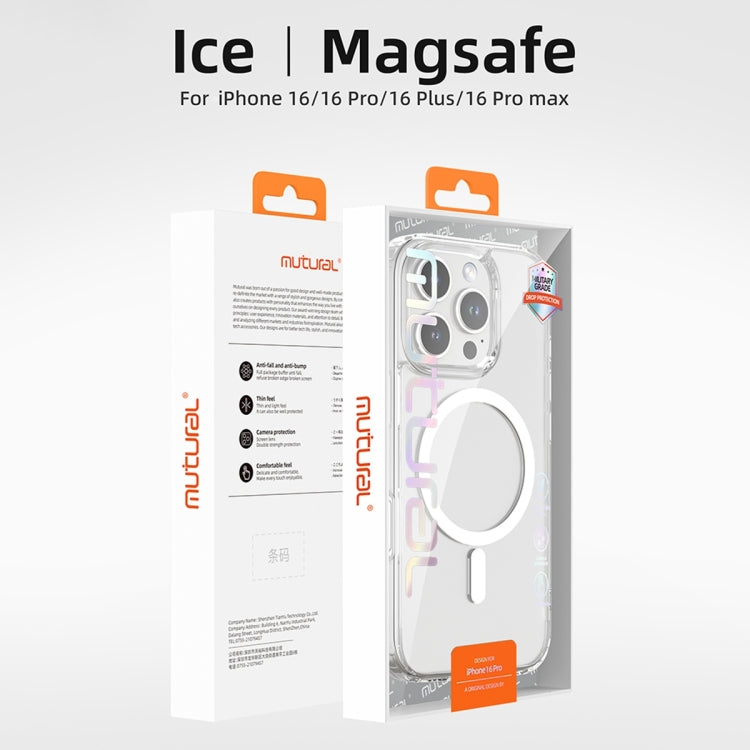 For iPhone 16 Pro Max Mutural Ice Series MagSafe Magnetic TPU Phone Case(Transparent) - iPhone 16 Pro Max Cases by Mutural | Online Shopping South Africa | PMC TechLife | Buy Now Pay Later Mobicred