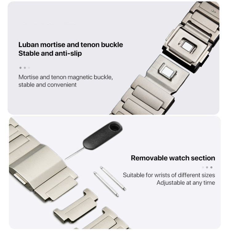 22mm I-shaped Magnetic Buckle Pure Titanium Watch Band(Titanium Gold) - free shipping - PMC TechLife - Order now!