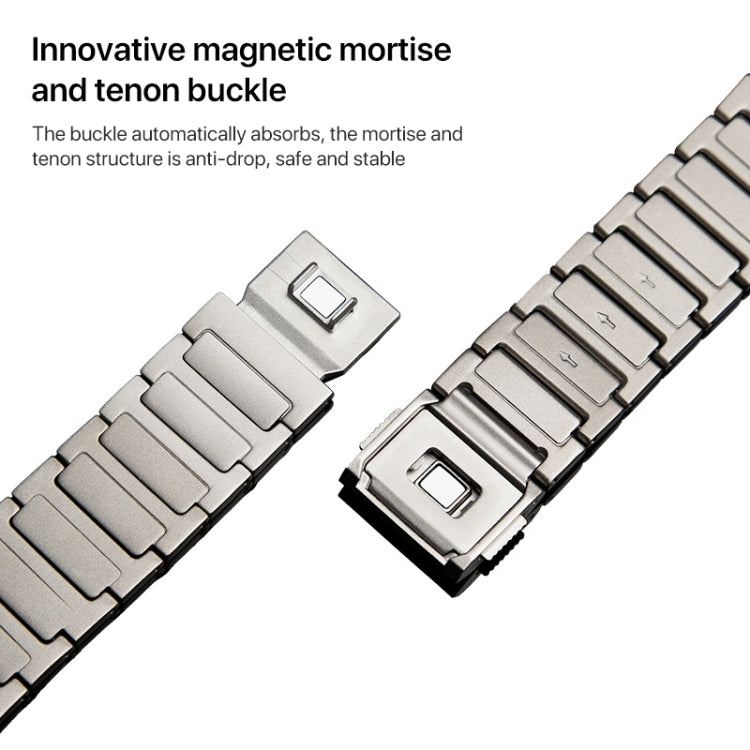 22mm I-shaped Magnetic Buckle Pure Titanium Watch Band(Titanium Gold) - free shipping - PMC TechLife - Order now!