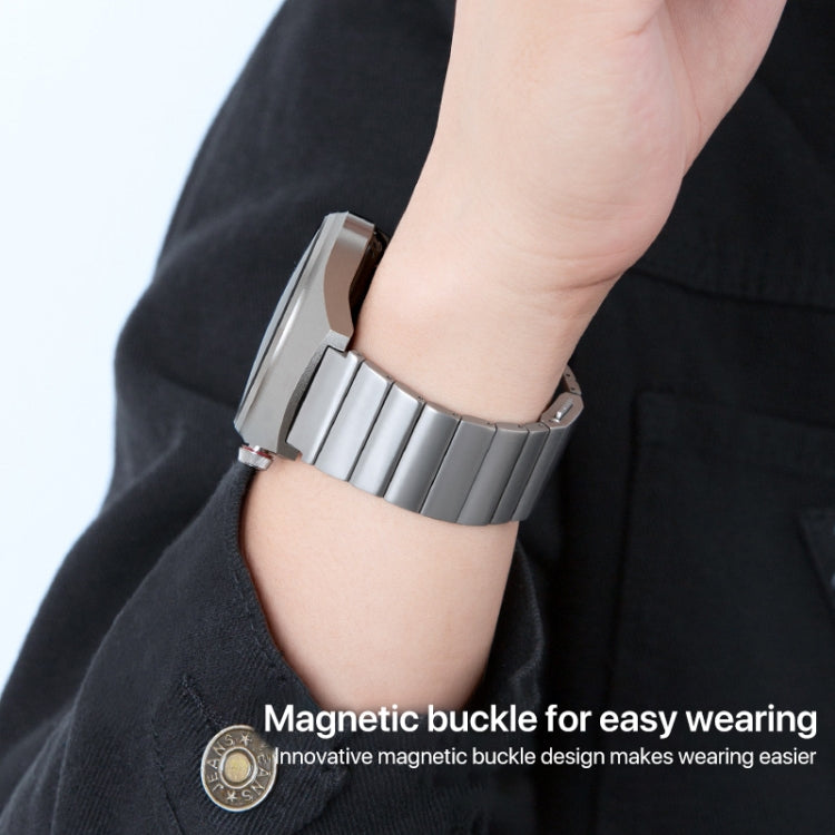 22mm One-bead Bamboo Magnetic Buckle Pure Titanium Watch Band(Titanium Gold) - free shipping - PMC TechLife - Order now!