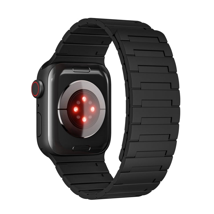 For Apple Watch SE 2023 44mm Magnetic Silicone Watch Band(Black) - Watch Bands by PMc TechLife | Online Shopping South Africa | PMc TechLife | Buy Now Pay Later Mobicred