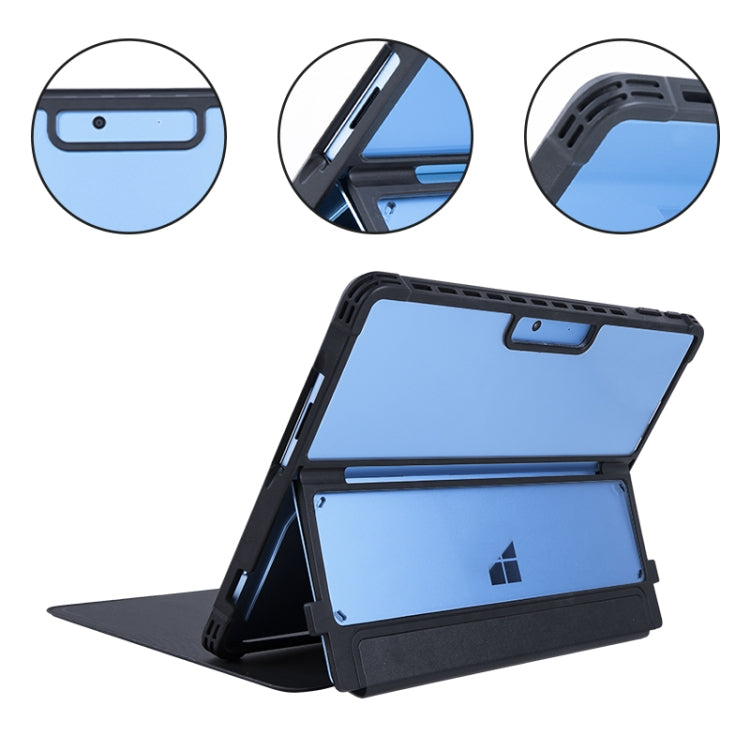 For Microsoft Surface Pro 9 / 10 / 11 Conjoined Acrylic Leather Tablet Case(Black) - Others by PMC TechLife | Online Shopping South Africa | PMC TechLife | Buy Now Pay Later Mobicred
