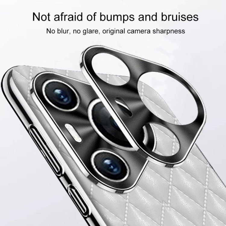 For Huawei Pura 70 Silver Edge Rhombic Texture PU Leather Phone Case(Pink) - Huawei Cases by PMC Jewellery | Online Shopping South Africa | PMC Jewellery | Buy Now Pay Later Mobicred