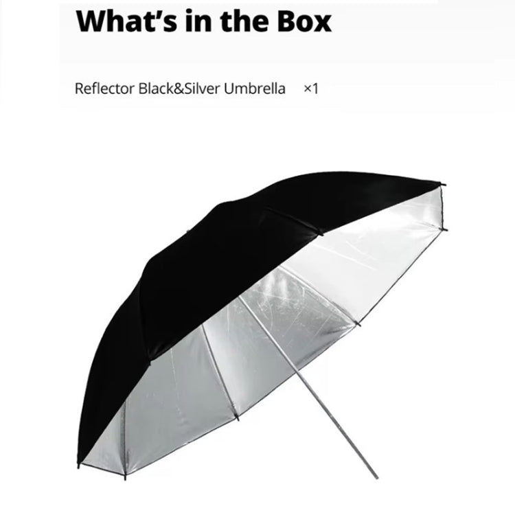 Godox UB002 Photography Studio Reflector Diffuser Umbrella, Size:33 inch 84cm(Black Silver) -  by Godox | Online Shopping South Africa | PMC TechLife | Buy Now Pay Later Mobicred