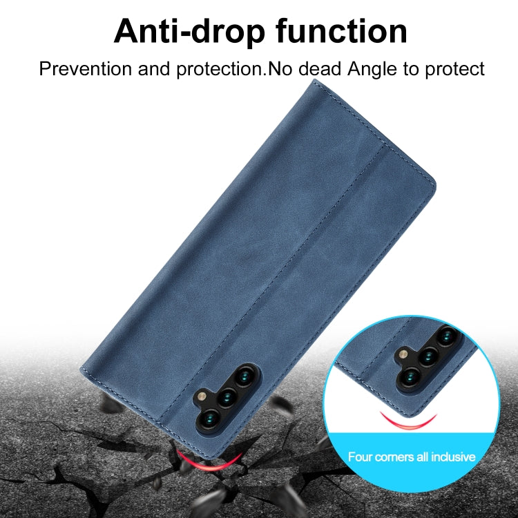 For Samsung Galaxy S24 FE 5G LC.IMEEKE Strong Magnetism Microfiber Leather Phone Case(Blue) - free shipping - PMC Jewellery - Order now!
