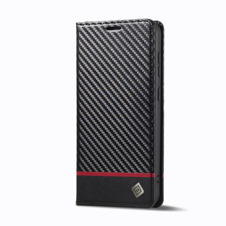 For Samsung Galaxy S25+ 5G LC.IMEEKE Carbon Fiber Leather Phone Case(Horizontal Black) - free shipping - PMC Jewellery - Order now!