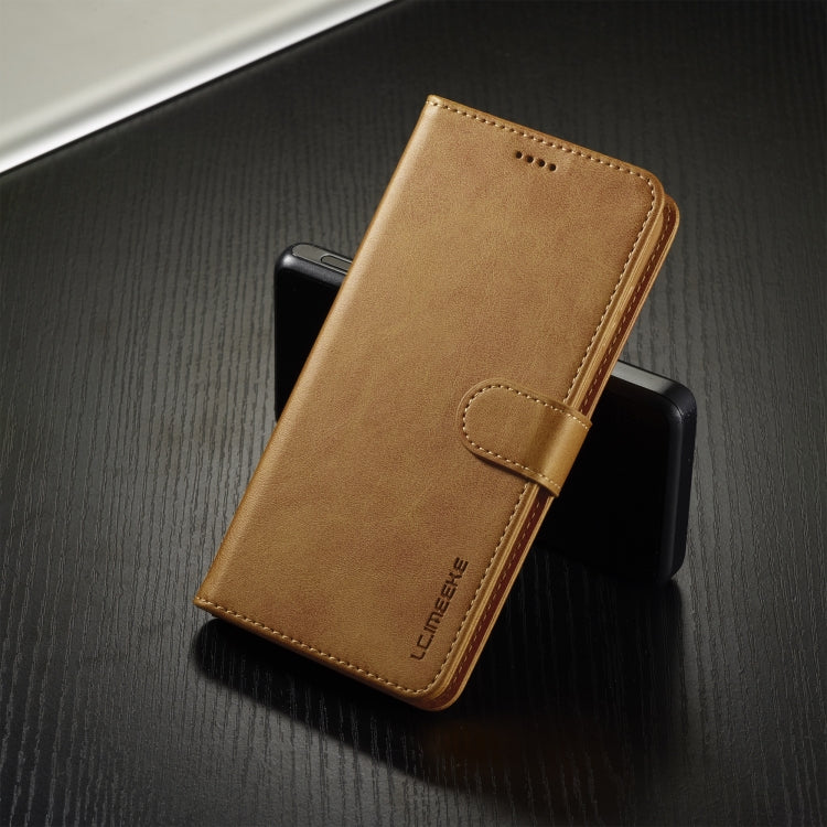 For Samsung Galaxy S25 5G LC.IMEEKE Calf Texture Leather Phone Case(Brown) - Galaxy S25 5G Cases by LC.IMEEKE | Online Shopping South Africa | PMC Jewellery | Buy Now Pay Later Mobicred