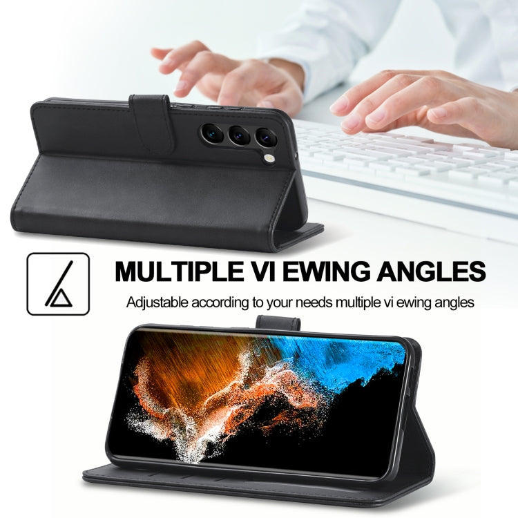 For Samsung Galaxy S25+ 5G LC.IMEEKE Calf Texture Leather Phone Case(Black) - Galaxy S25+ 5G Cases by LC.IMEEKE | Online Shopping South Africa | PMC Jewellery | Buy Now Pay Later Mobicred