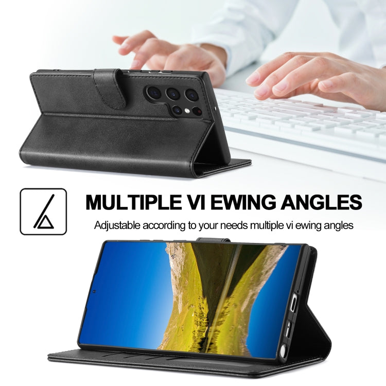 For Samsung Galaxy S25 Ultra 5G LC.IMEEKE Calf Texture Leather Phone Case(Black) - free shipping - PMC Jewellery - Order now!