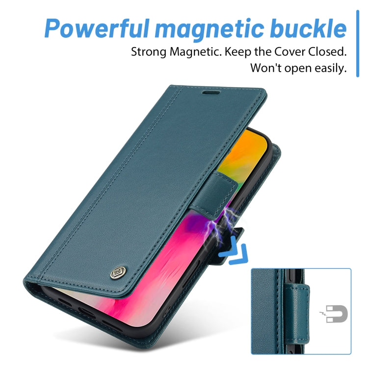For iPhone 16 Plus LC.IMEEKE Skin-friendly Card Slots Leather Phone Case(Blue) - iPhone 16 Plus Cases by LC.IMEEKE | Online Shopping South Africa | PMC TechLife | Buy Now Pay Later Mobicred