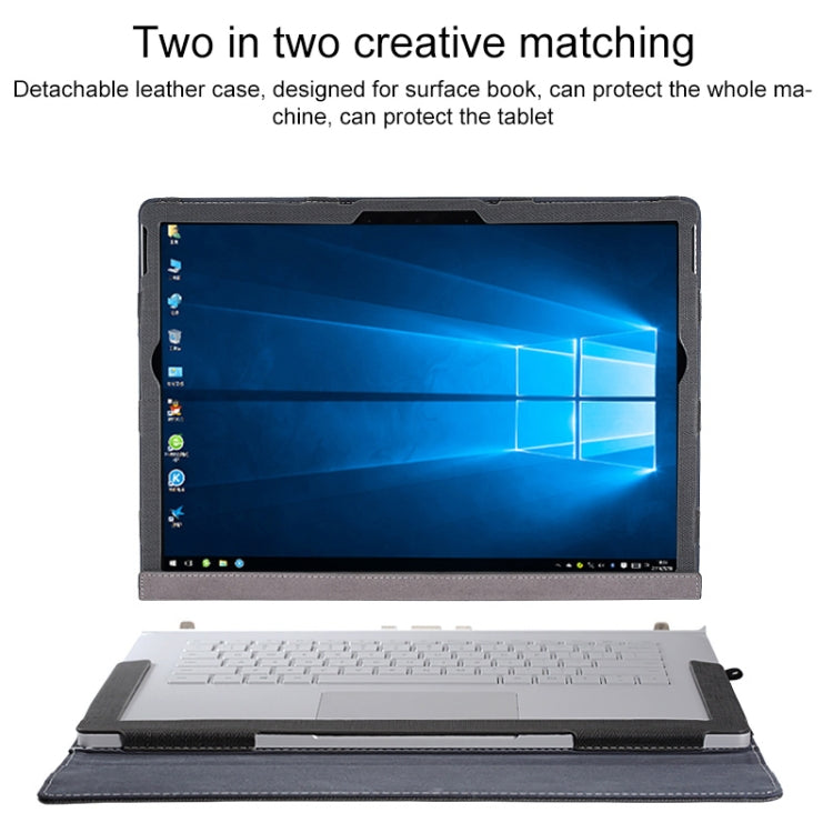 For Microsoft Surface Book 3 / 2 15 inch PU Leather Laptop Protective Case with Screen Stand(Dark Blue) - 15 inch by PMC Jewellery | Online Shopping South Africa | PMC Jewellery | Buy Now Pay Later Mobicred