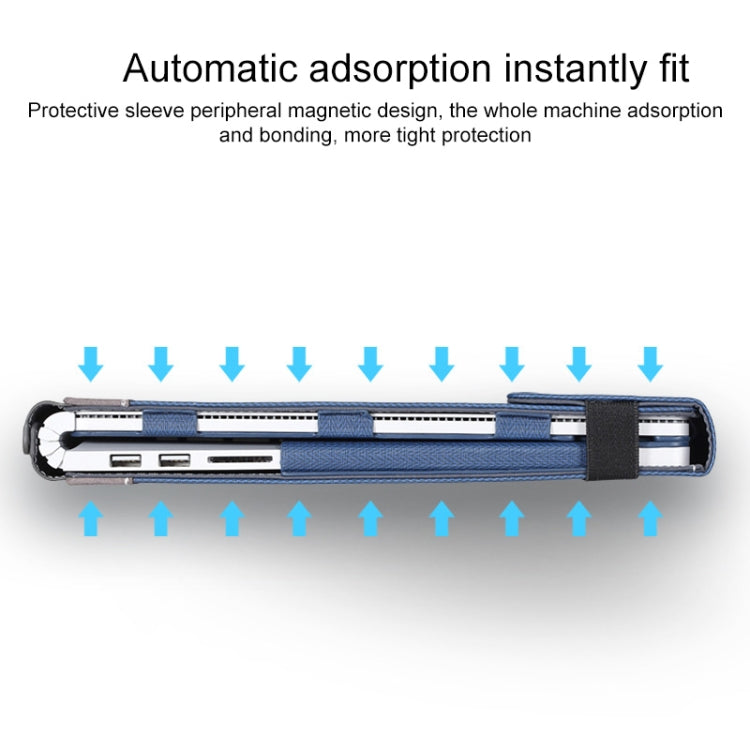 For Microsoft Surface Book 3 / 2 15 inch PU Leather Laptop Protective Case with Screen Stand(Dark Blue) - 15 inch by PMC Jewellery | Online Shopping South Africa | PMC Jewellery | Buy Now Pay Later Mobicred