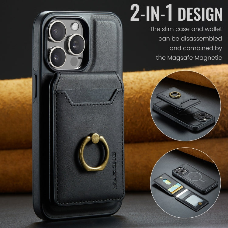 For iPhone 12 DG.MING K1 MagSafe Detachable Wallet RFID Back Cover Phone Case(Black) - free shipping - PMC Jewellery - Order now!