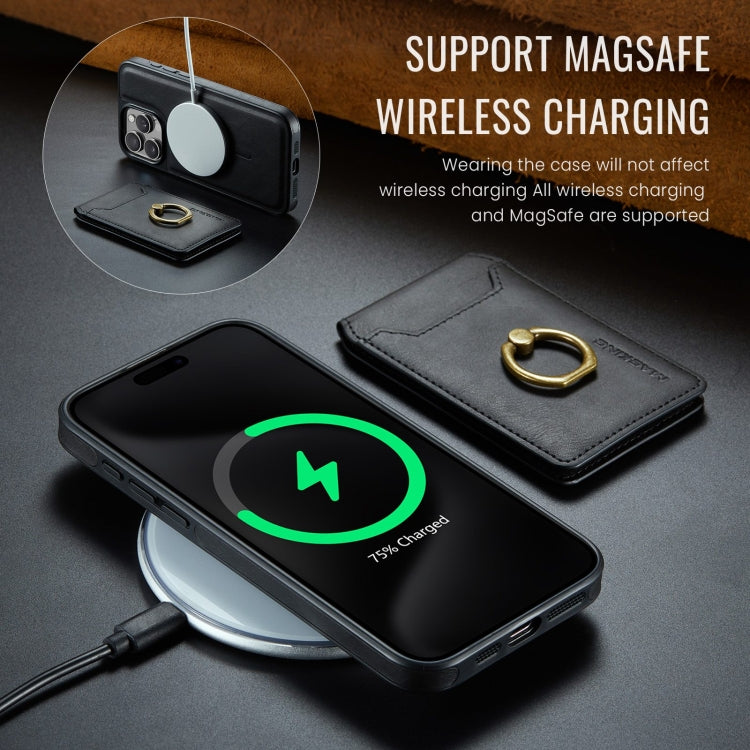 For iPhone 12 Pro Max DG.MING K1 MagSafe Detachable Wallet RFID Back Cover Phone Case(Black) - free shipping - PMC Jewellery - Order now!