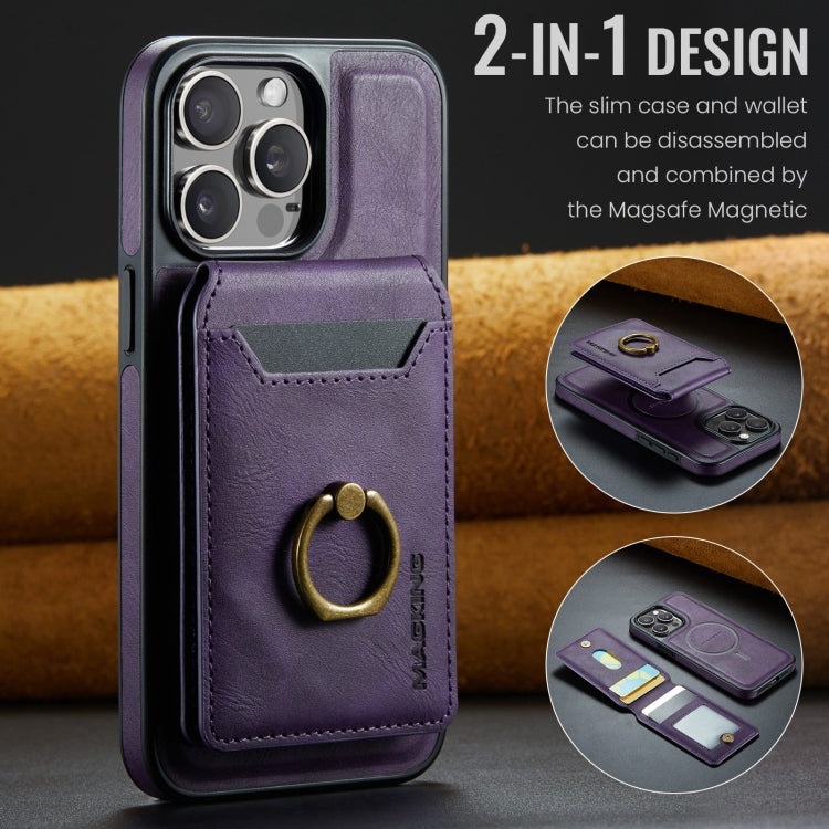 For iPhone 12 Pro Max DG.MING K1 MagSafe Detachable Wallet RFID Back Cover Phone Case(Purple) - free shipping - PMC Jewellery - Order now!