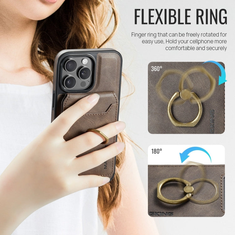 For iPhone 12 Pro DG.MING K1 MagSafe Detachable Wallet RFID Back Cover Phone Case(Coffee) - free shipping - PMC Jewellery - Order now!
