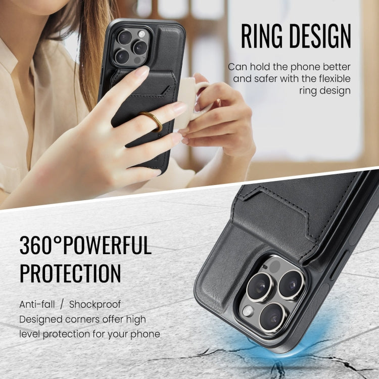 For iPhone 12 Pro DG.MING K1 MagSafe Detachable Wallet RFID Back Cover Phone Case(Black) - free shipping - PMC Jewellery - Order now!