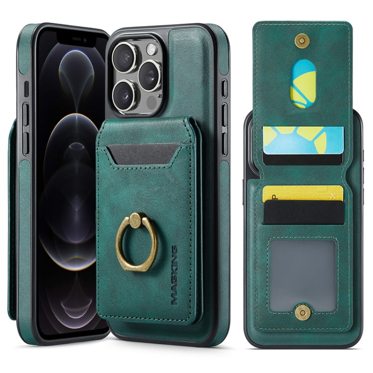 For iPhone 12 Pro DG.MING K1 MagSafe Detachable Wallet RFID Back Cover Phone Case(Green) - free shipping - PMC Jewellery - Order now!